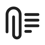 Attach With Text SVG Icon